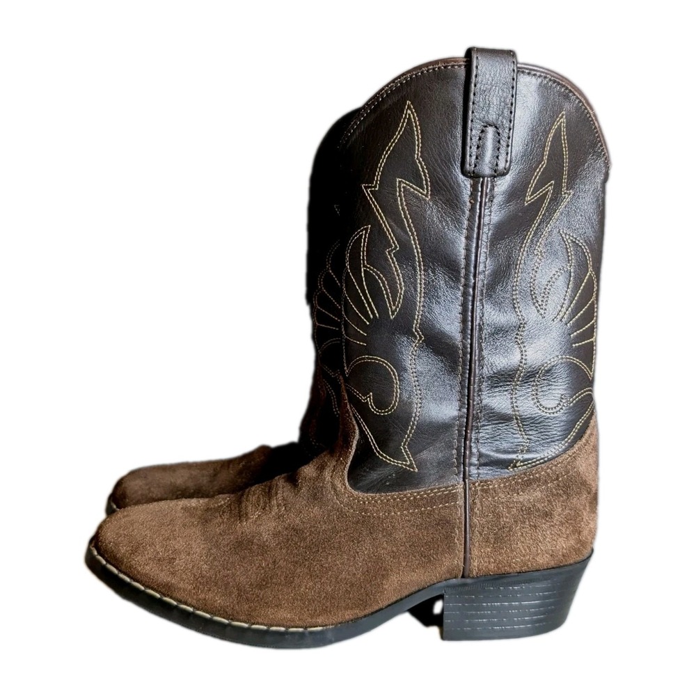 Masterson Boot Company Suede Leather Western Cowboy Boots Youth SZ 6 Women SZ 7